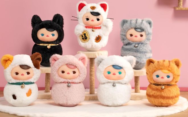 POP MART PUCKY Roly Poly Kitty Series Vinyl Plush Blind Box POP MART PUCKY Roly Poly Kitty Series Vinyl Plush Blind Box