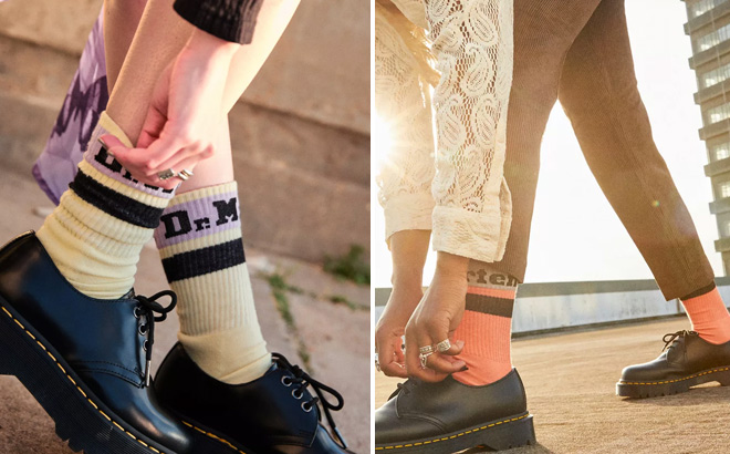 People Wearing Dr Martens Athletic Cotton Blend Socks