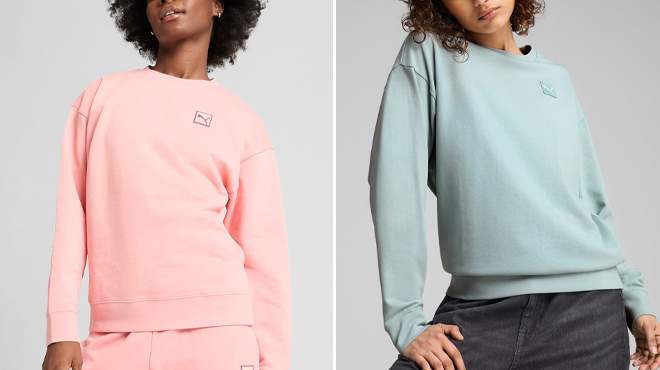 Puma Elevated Essentials Womens Comfort Crew Sweatshirt