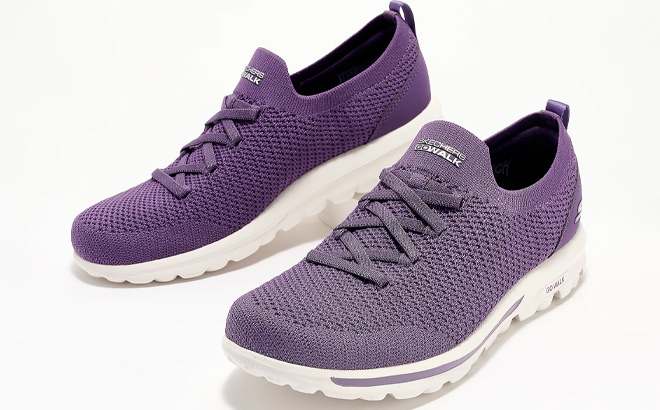Skechers GOwalk Travel Washable Knit Slip On Sneakers in Purple Color Skechers GOwalk Travel Washable Knit Slip On Sneakers in Purple Color