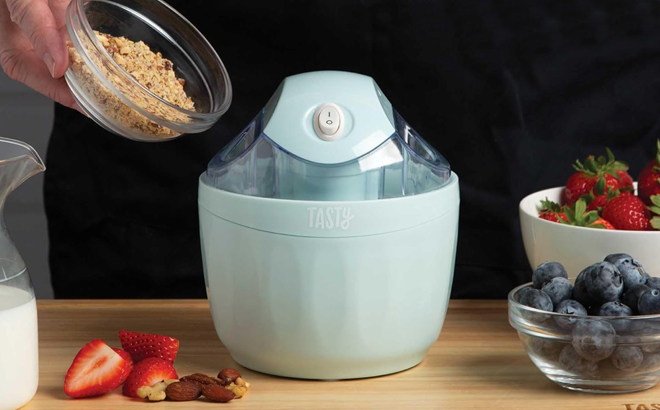 Tasty Mini Ice Cream Maker in Aqua Color Tasty Mini Ice Cream Maker in Aqua Color