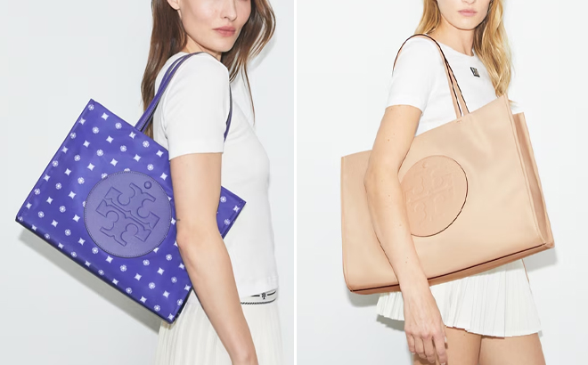 Tory Burch Small Ella Printed Tote and Ella Tote