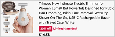 Trimcoo Intimate Electric Body Hair Trimmer Screenshot Trimcoo Intimate Electric Body Hair Trimmer Screenshot