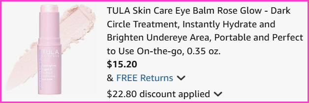 Tula Eye Balm at Checkout