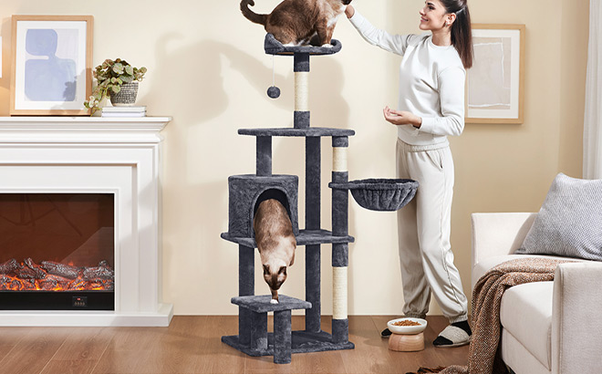 Yaheetech 57 Inch Tall Cat Tree Yaheetech 57 Inch Tall Cat Tree
