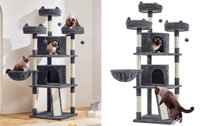 Yaheetech 68 5 Inch Multi Level Cat Tree Tower Yaheetech 68 5 Inch Multi Level Cat Tree Tower