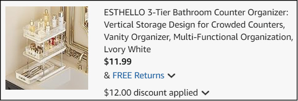 3 Tier Bathroom Counter Organizer Checkout