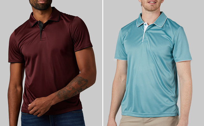 32 Degrees Mens Tipped Polos 32 Degrees Mens Tipped Polos