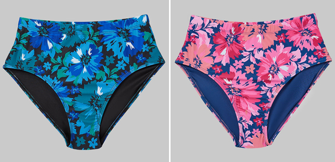 32 Degrees Womens High Waist Bikini Swim Bottoms