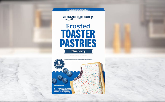 A Box of Amazon Grocery Frosted Toaster Pastries A Box of Amazon Grocery Frosted Toaster Pastries