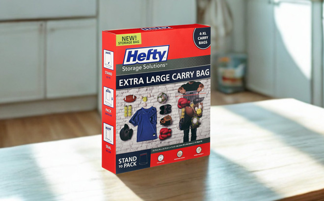 A Box of Hefty Extra Large Carry Bags A Box of Hefty Extra Large Carry Bags