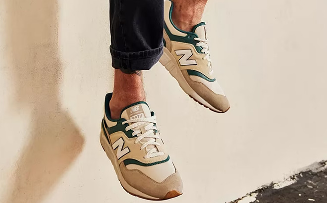 A Person Wearing New Balance 997H Mens Shoes A Person Wearing New Balance 997H Mens Shoes