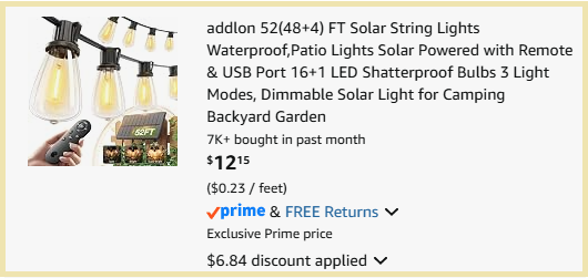 Addlon 52 Foot Solar String Lights Checkout Page Addlon 52 Foot Solar String Lights Checkout Page