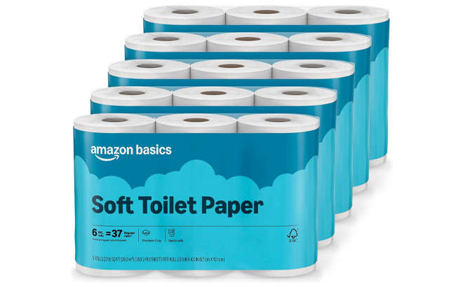 Amazon Basics 2 Ply Soft Toilet Paper 30 Rolls