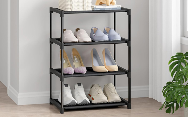 Autonomier 4 Tier Small Shoe Rack