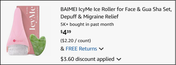 Baimei Cryotherapy Ice Roller and Gua Sha Facial Tool Set Checkout
