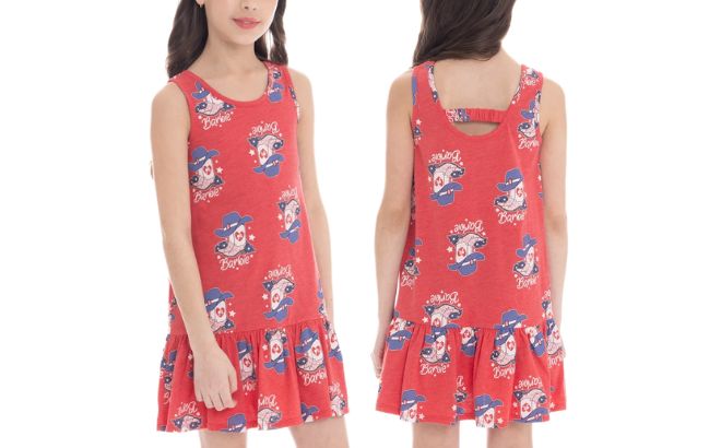 Barbie Girls Tank Printed Dropwaist Dress