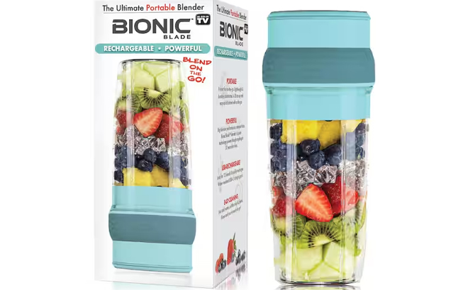 Bionic Blade Personal 26oz Rechargeable Portable Blender in Mint
