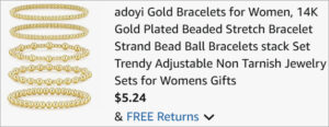 Checkout page of Adoyi Gold Beaded Bracelets