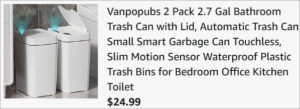 Checkout page of Vanpopubs Automatic Trash Can 2 Pack Checkout page of Vanpopubs Automatic Trash Can 2 Pack