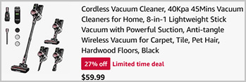 Cordless Vacuum Cleaner Screenshot