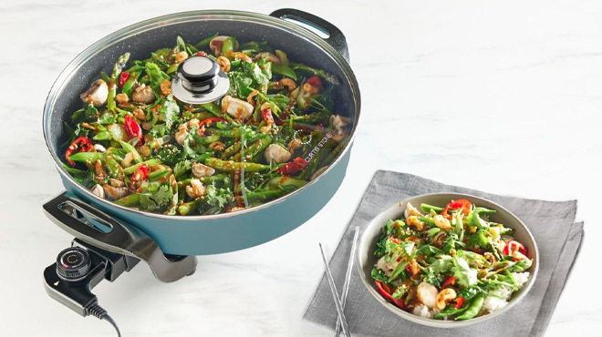 Curtis Stone 6 2 qt Dura Pan Nonstick Electric Skillet