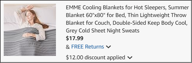 EMME Cooling Blanket Checkout EMME Cooling Blanket Checkout