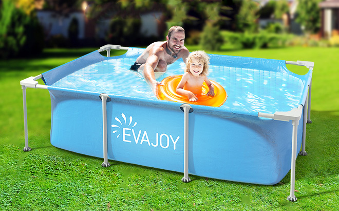 EVAJOY Metal Frame Swimming Pool