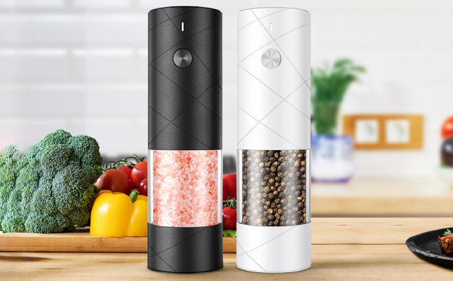 Electric Salt and Pepper Grinder Set