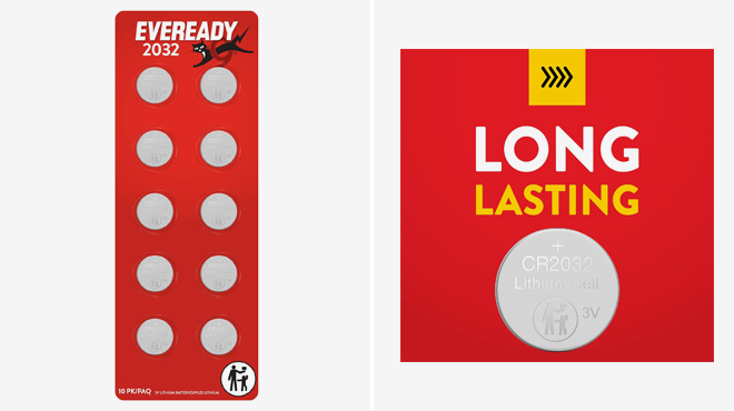 Eveready Lithium 3V Coin Batteries 10 Count