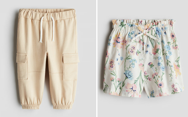 HM Baby Cargo Style Joggers and Paper Bag Shorts HM Baby Cargo Style Joggers and Paper Bag Shorts