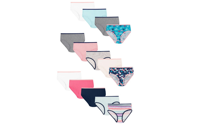 Hanes Girls Cotton Brief Underwear 14 Pack Hanes Girls Cotton Brief Underwear 14 Pack