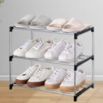 Jucaifu 3 Tier Stackable Small Shoe Rack