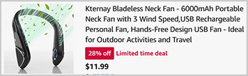 Kternay Portable Bladeless Neck Fan Screenshot Kternay Portable Bladeless Neck Fan Screenshot