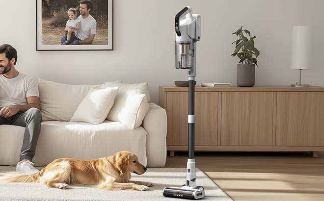 LED Light Touch Screen Stick Vacuum