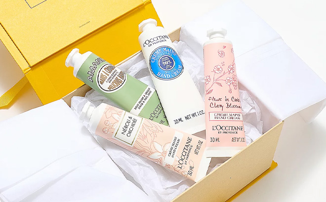LOccitane 4 Piece Moisturizing Hand Cream Collection