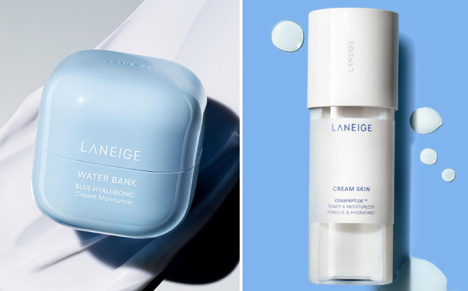 Laneige Water Bank Blue Hyaluronic Cream Moisturizer and Cream Skin Toner Moisturizer Laneige Water Bank Blue Hyaluronic Cream Moisturizer and Cream Skin Toner Moisturizer