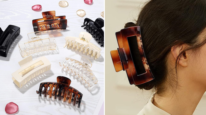 Laxizar Hair Claw Clips 8 Count
