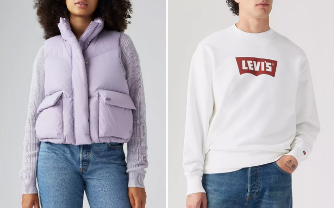 Levis Western Bubble Puffer Vest