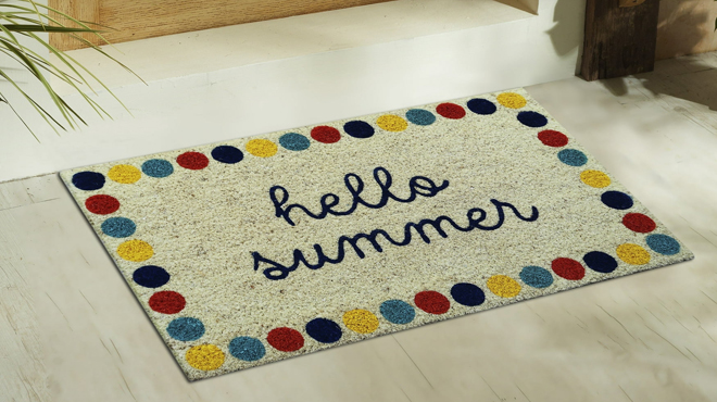 Mainstays Becky G Alejandra Hello Summer Coir Doormat Mainstays Becky G Alejandra Hello Summer Coir Doormat
