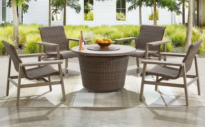 Members Mark Hampton 5 Piece Fire Pit Chat Set Members Mark Hampton 5 Piece Fire Pit Chat Set