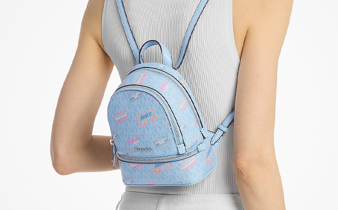 Michael Kors Rhea Extra Small Printed Signature Logo Backpack