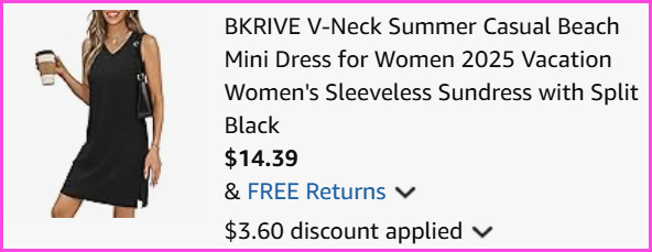Mini Dress at Checkout
