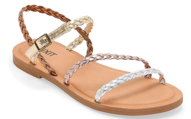 Mixit Womens Multi Strap Flat Sandals Mixit Womens Multi Strap Flat Sandals