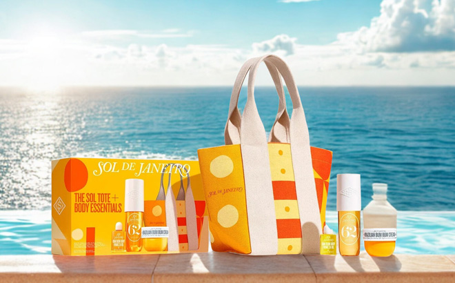 NEW Limited Edition Sol De Janeiro Tote Body Essentials Set