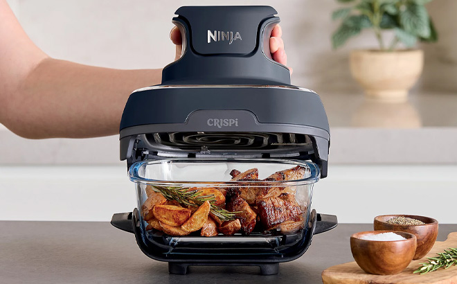 Ninja Crispi 4 in 1 Portable Glass Air Fryer Cooking System Ninja Crispi 4 in 1 Portable Glass Air Fryer Cooking System