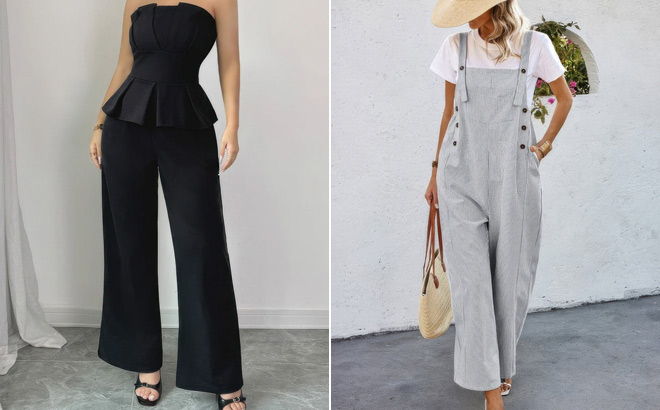Off Shoulder Back Hide Zipper Pleated Fit Jumpsuit Off Shoulder Back Hide Zipper Pleated Fit Jumpsuit