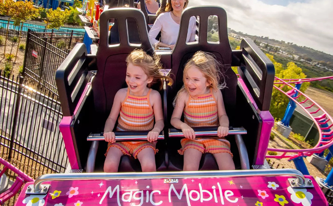 People enjoying a Roller Coaster Ride at Sesame Place