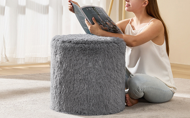 Person Using Bean Bag Ottoman