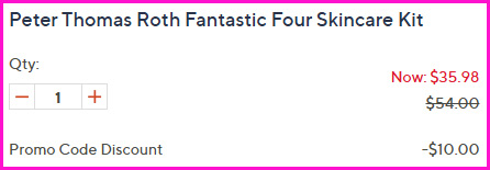 Peter Thomas Roth Fantastic Four Skincare Kit Checkout Screen